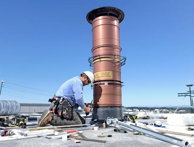 Installed chimney liner by St. Simons Chimney Sweep in St. Simons, GA