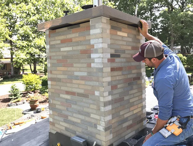 St. Simons Chimney Sweep completing a modern chimney remodel in St. Simons, GA