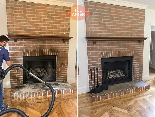 St. Simons Chimney Sweep carefully sanitizing a fireplace in St. Simons, GA