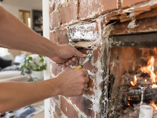 Routine fireplace repair by St. Simons Chimney Sweep in St. Simons, GA